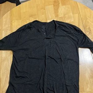 Fresh Clean Tee’s Henley long-sleeve. Size L, black.